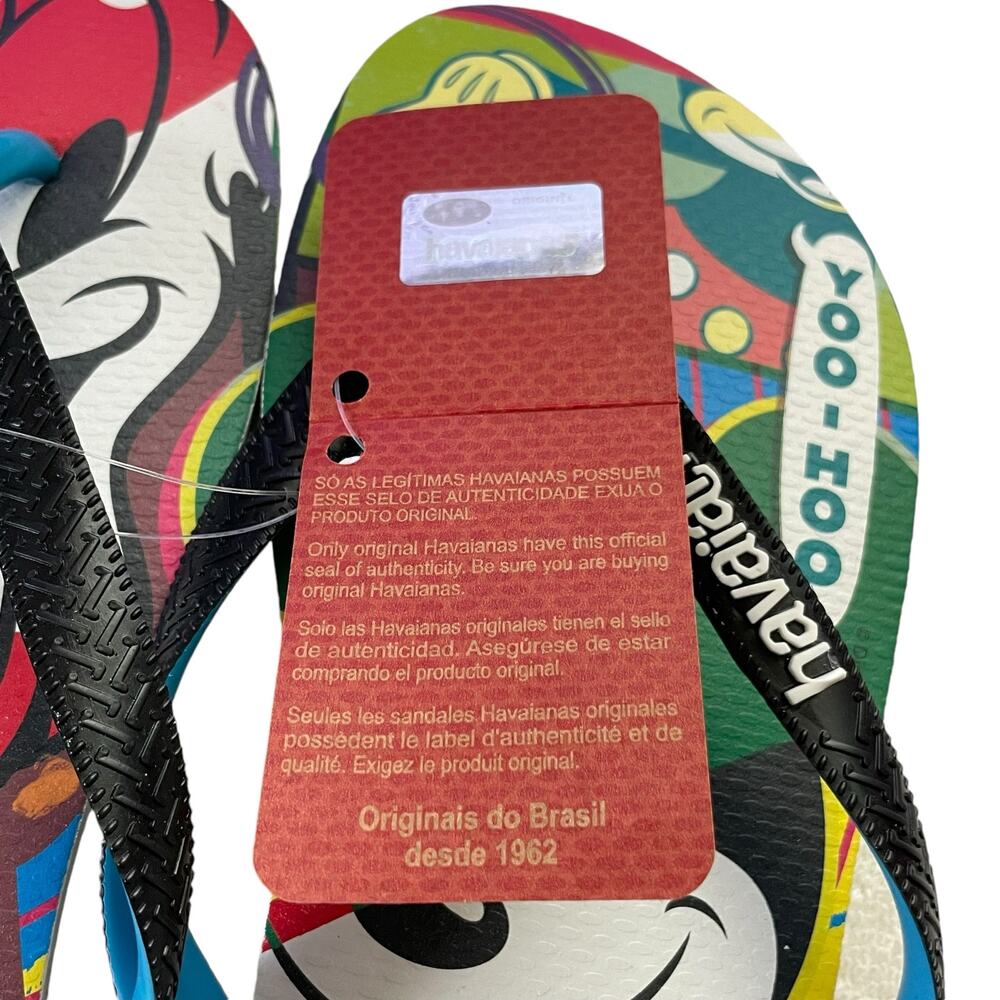 Havaianas Flip Flops Mens Size 9/10 Eur 43/44 Disney Mickey Mouse Pluto Slip On - Picture 8 of 10
